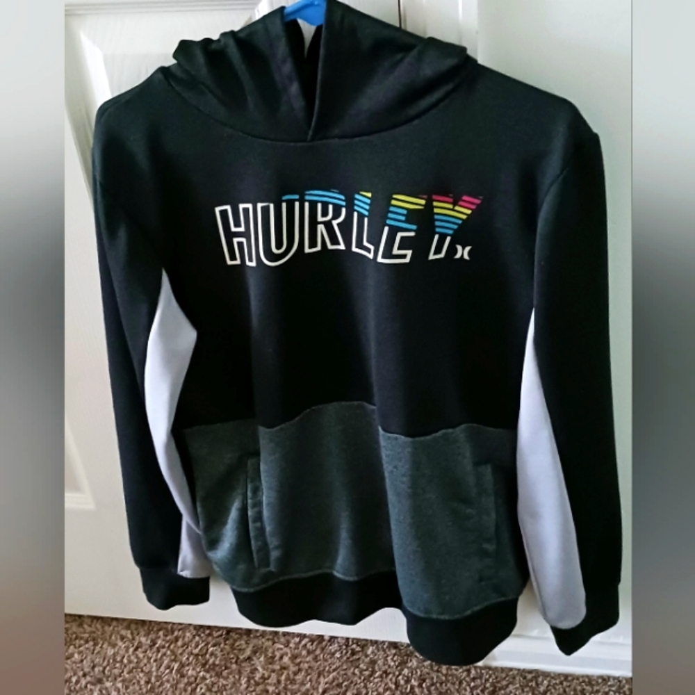 Hurley Black and Gray Hoodie